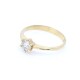 Anillo solitario en oro 18k amarillo y brillante Anillo solitario en oro 18k amarillo y brillante