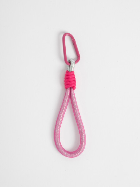 Llavero Cinta Brillante Fucsia