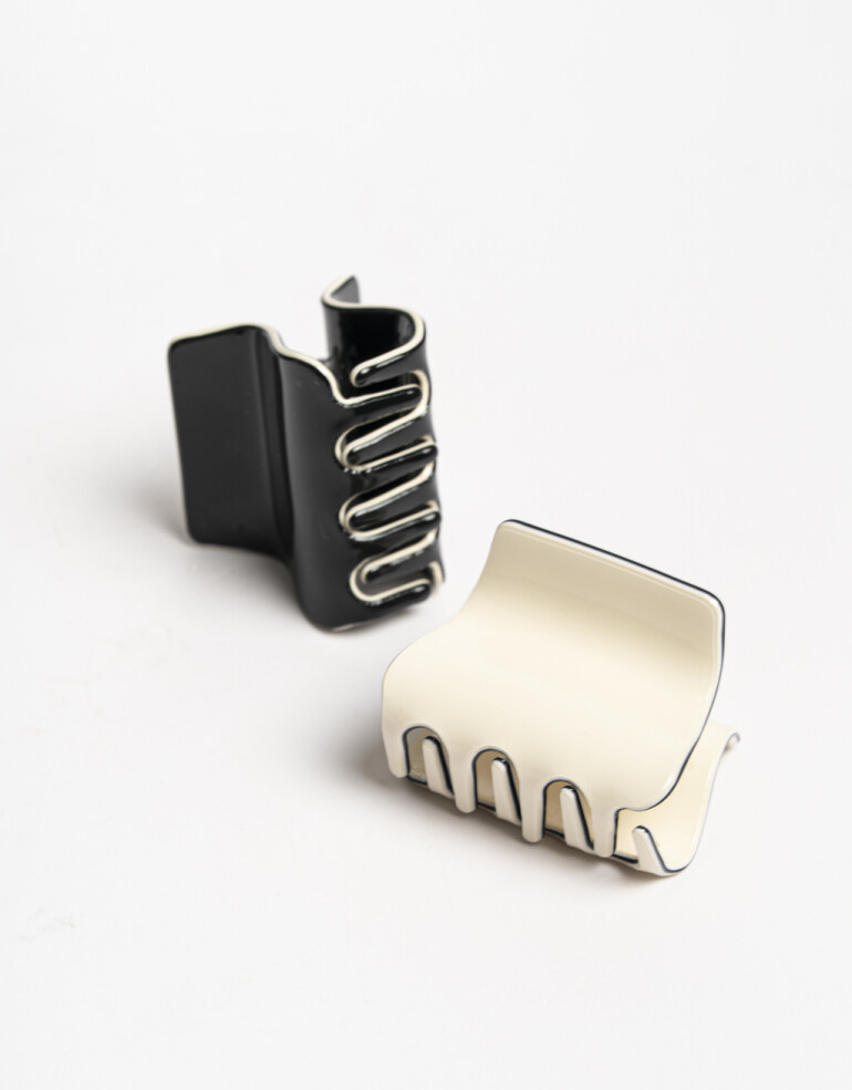 Broches Sets Acrilico Set De Broches - Combinacion Bicolor