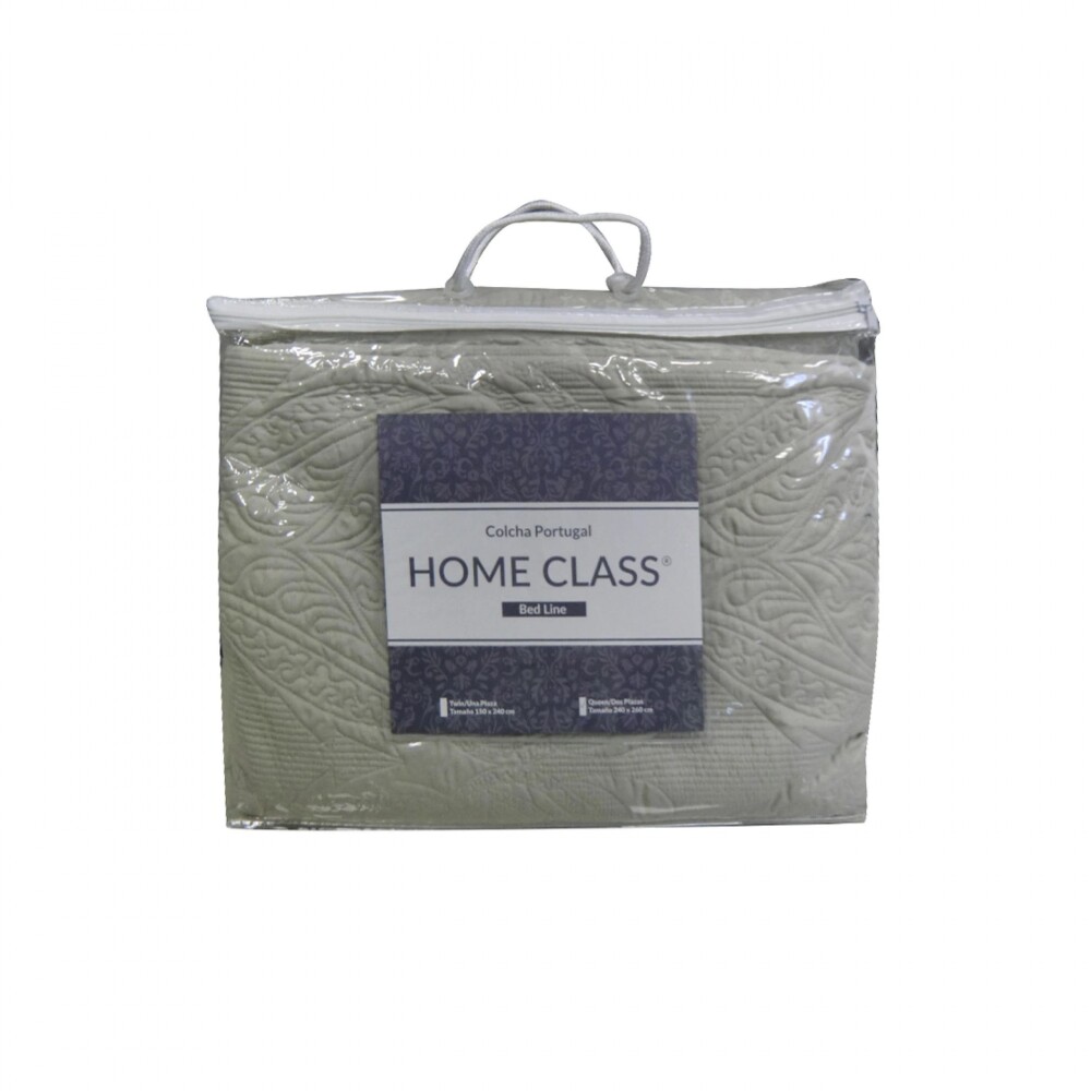 Colcha H&K - Portugal Queen - 240x260cm Gris Grecia