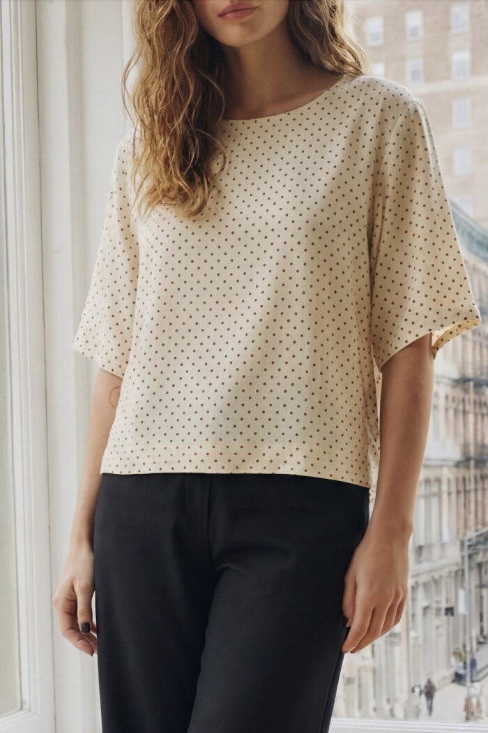 Blusa Estampada Crudo