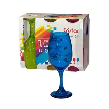 Surtido Multicolor 3 Copas Agua 386ml Vidrio Rioja Surtido Multicolor 3 Copas Agua 386ml Vidrio Rioja
