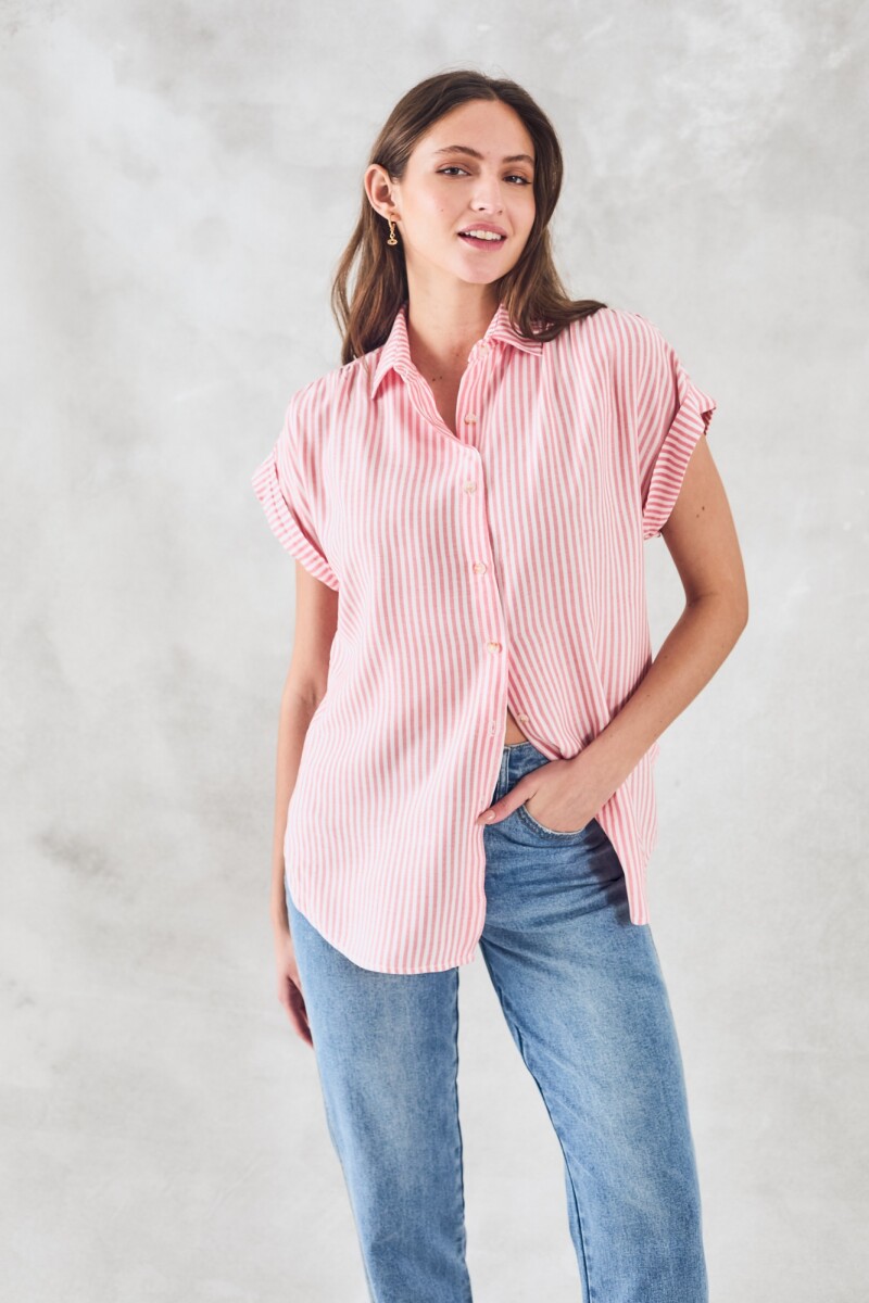 Blusa Rayada Rojo