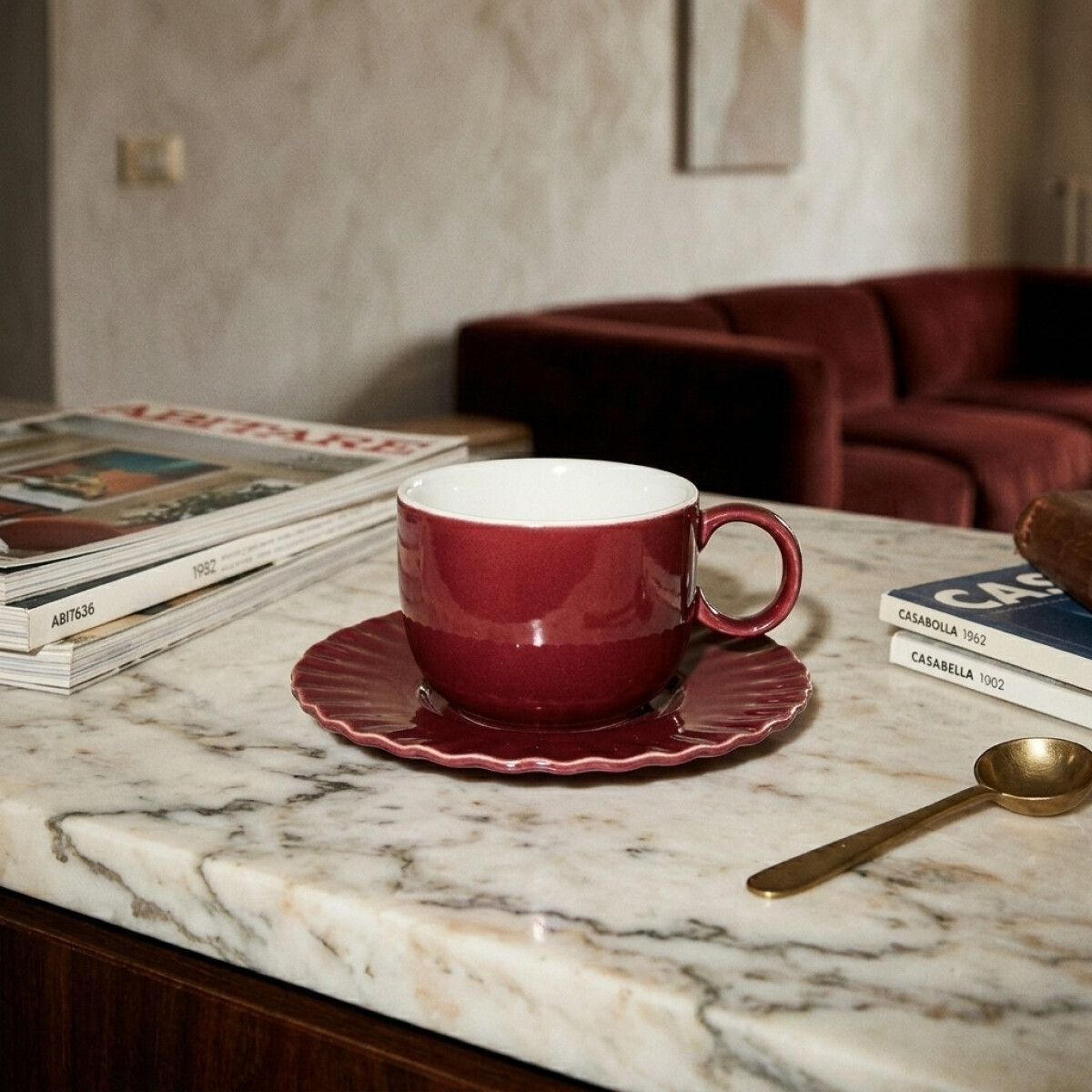 Taza cerámica Roma 180ml - Rojo 