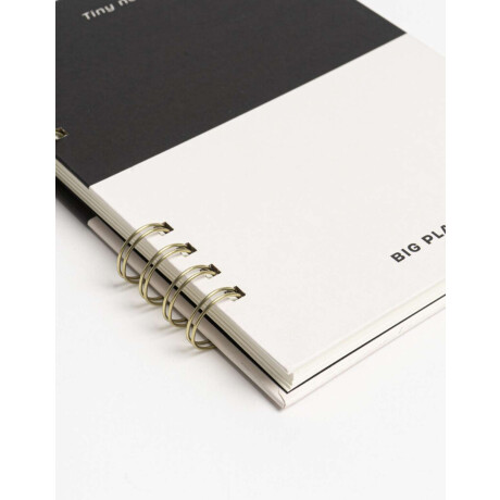 Cuaderno A5 Anillado De Tapa Dura Con Estampa Colorblock Combinacion Tricolor