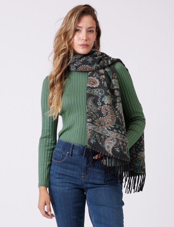 Bufandon Arabescos MULTI/VERDE