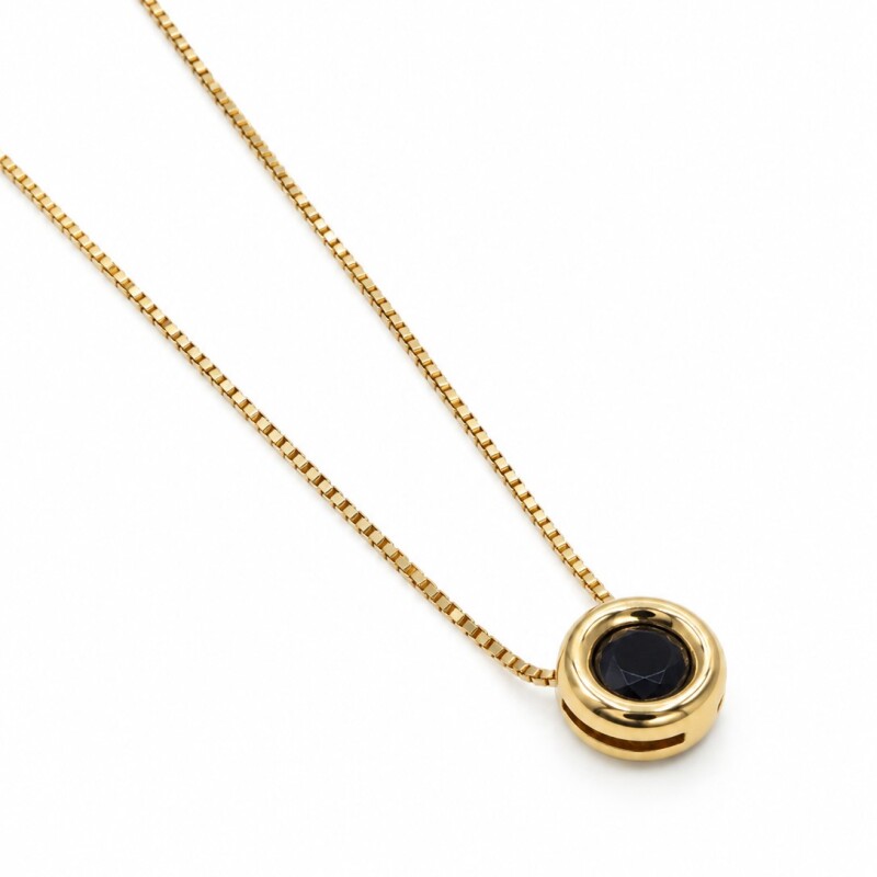 Conjunto punto de luz con Zafiro azul en Oro 9kt Conjunto punto de luz con Zafiro azul en Oro 9kt