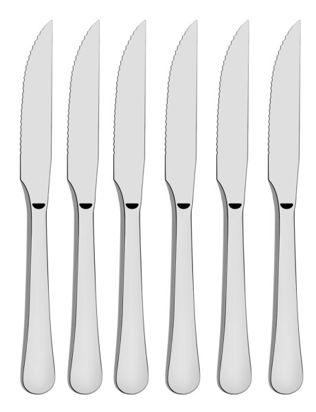 SET 6 CUCHILLOS DE CARNE ACERO 23CM SET 6 CUCHILLOS DE CARNE ACERO 23CM
