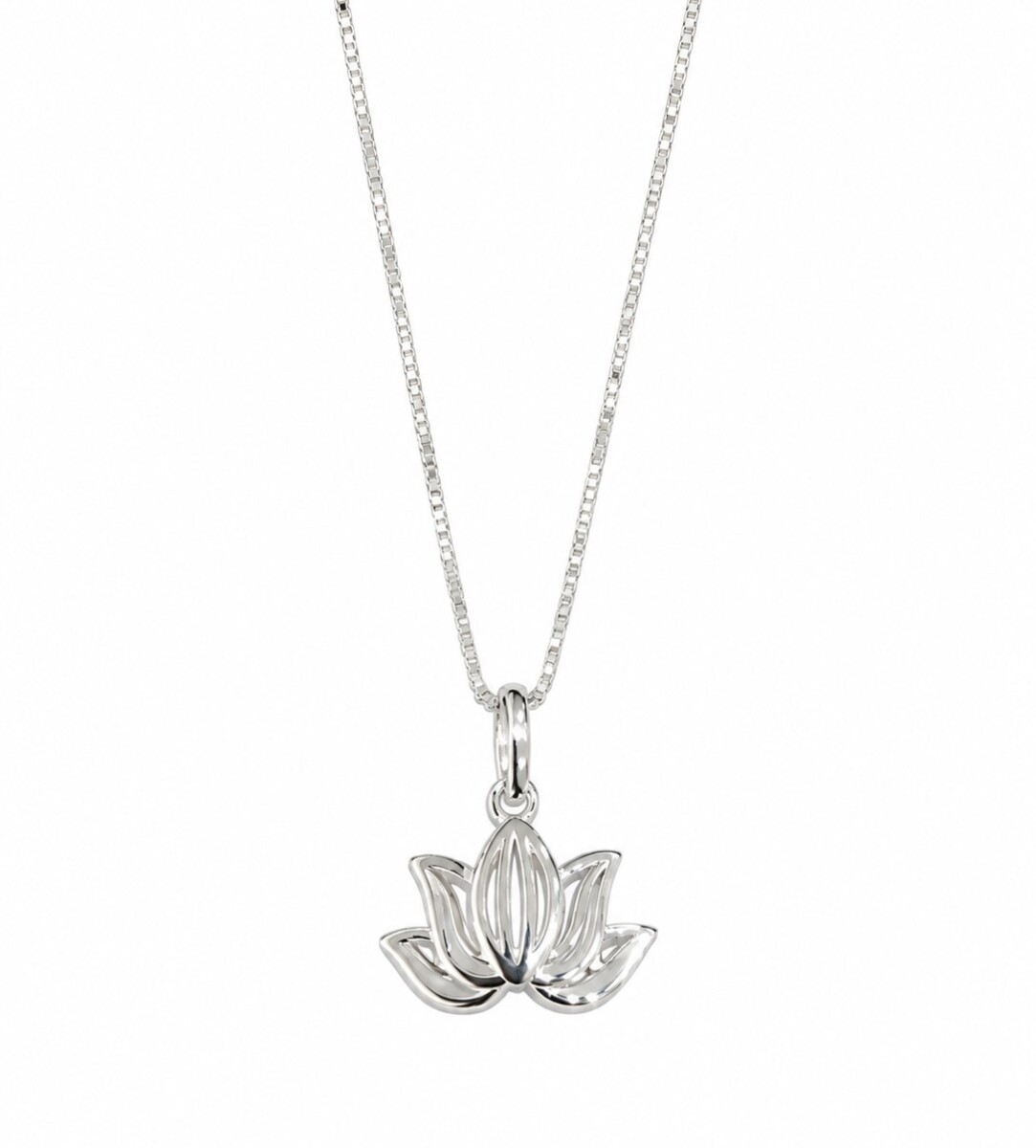 Cadena con colgante flor de loto 