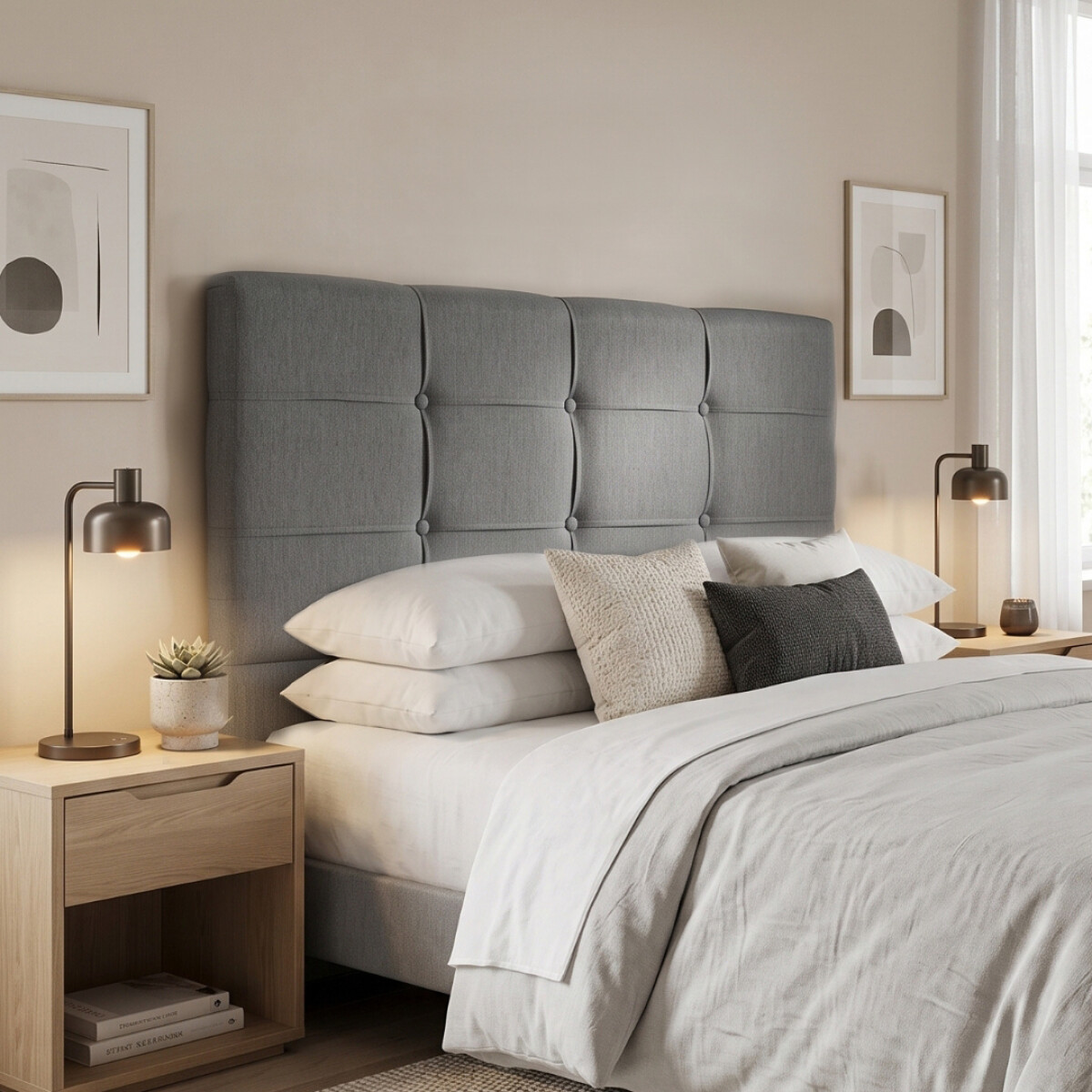 Respaldo London - 2 Plazas 1.40 - Gris 
