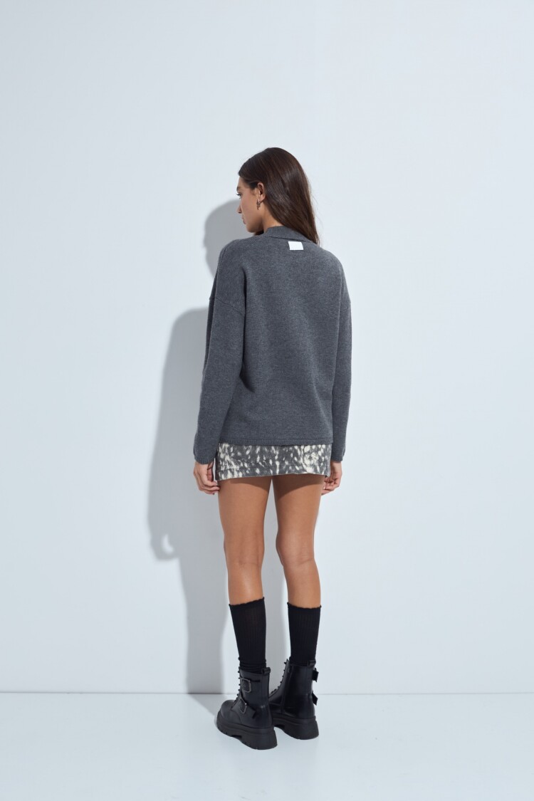 POLERA COLMAL Gris Melange