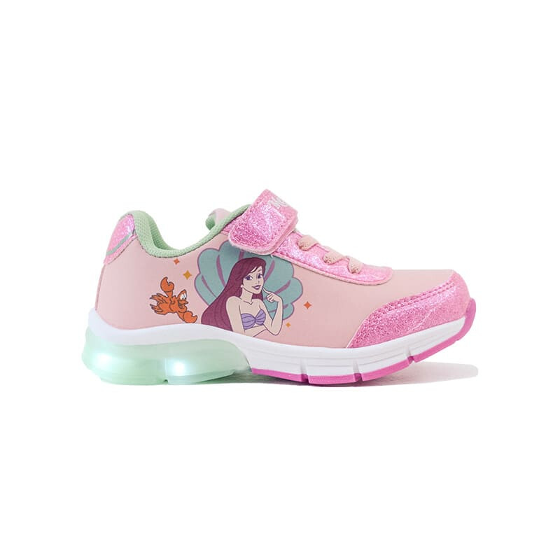 Championes Disney Princesas Suela Luces de Niños - PRICFW24003 Rosado-verde Agua