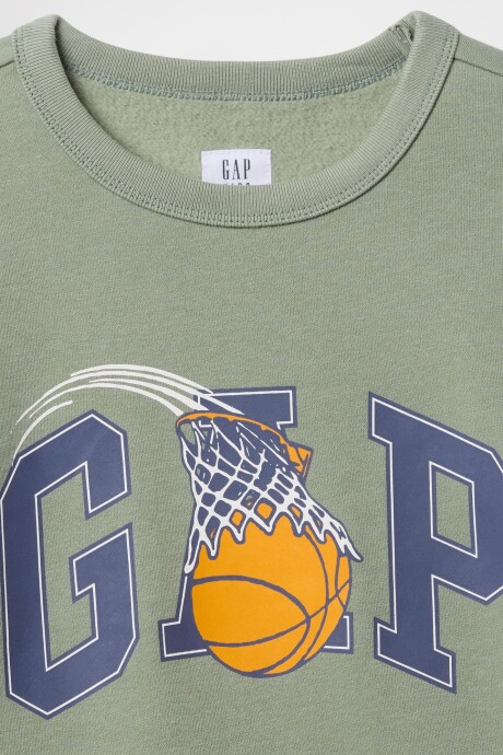 Buzo Deportivo Logo Gap Niño Gasoline Green
