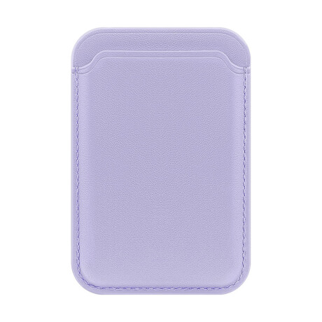 Tarjetero para Celular Tipo Billetera de Cuero Magnético MagSafe Lilac