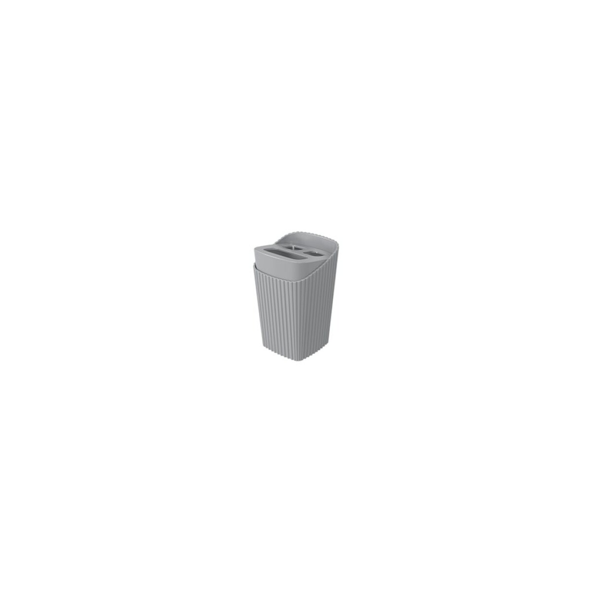 PORTA CEPILLO PLASTICO GRIS COZA 