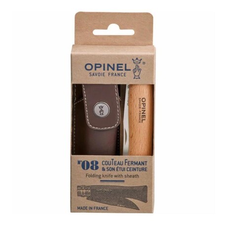 Navaja de bolsillo Opinel No. 08 + funda en cuero Navaja de bolsillo Opinel No. 08 + funda en cuero