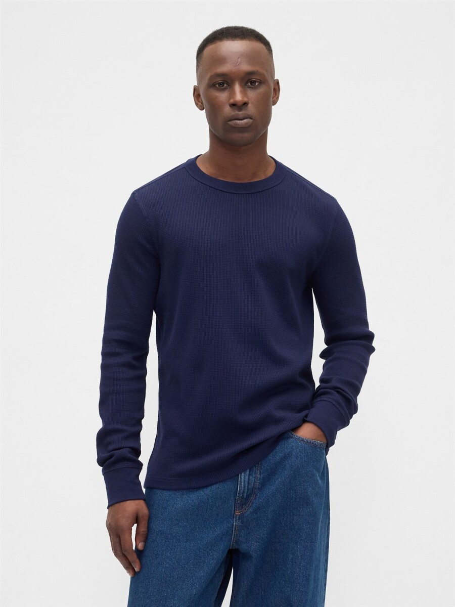 Remera Waffle Hombre - Navy Uniform 