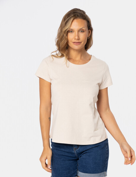 REMERA BÁSICA DE ALGODÓN Beige