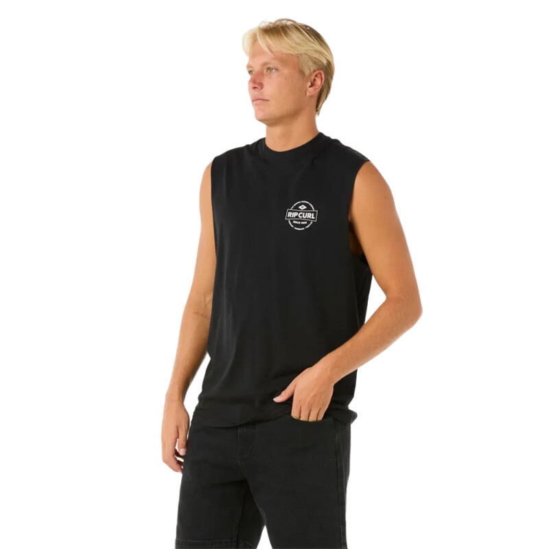 Remera Rip Curl Stapler Muscle - Negro Remera Rip Curl Stapler Muscle - Negro