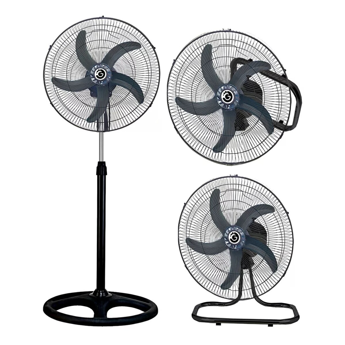 Pack X2 Ventiladores Goldtech 5 Aspas Aluminio 3 en 1 