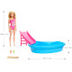 Barbie - Piscina Con Tobogan Y Muñeca Barbie - Piscina Con Tobogan Y Muñeca