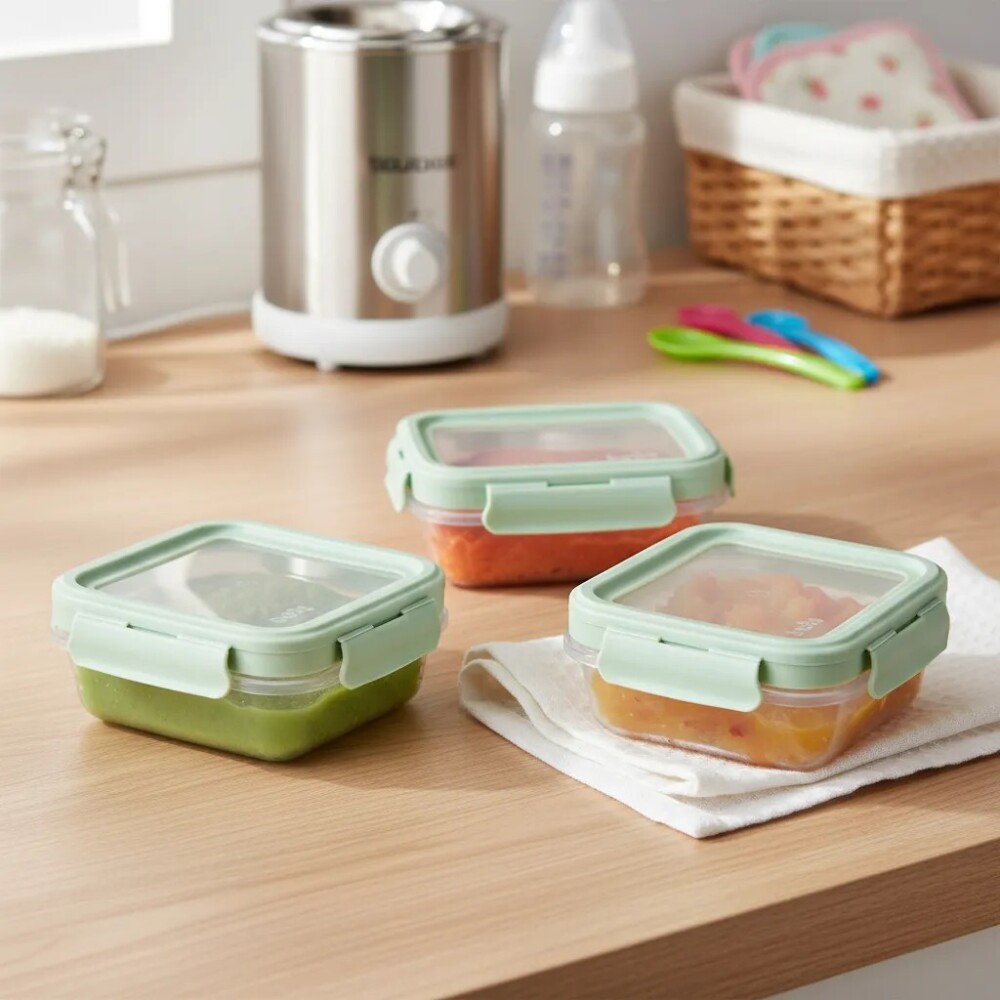 Set Tuppers X3 Herméticos BUBA verde