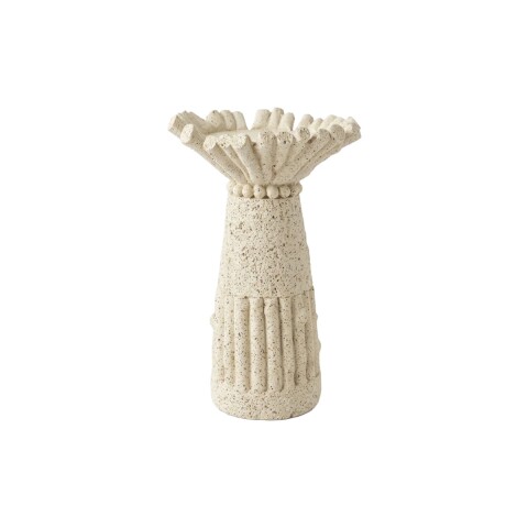 PORTA VELA CERAMICA MARFIL 11.5X19CM Unica