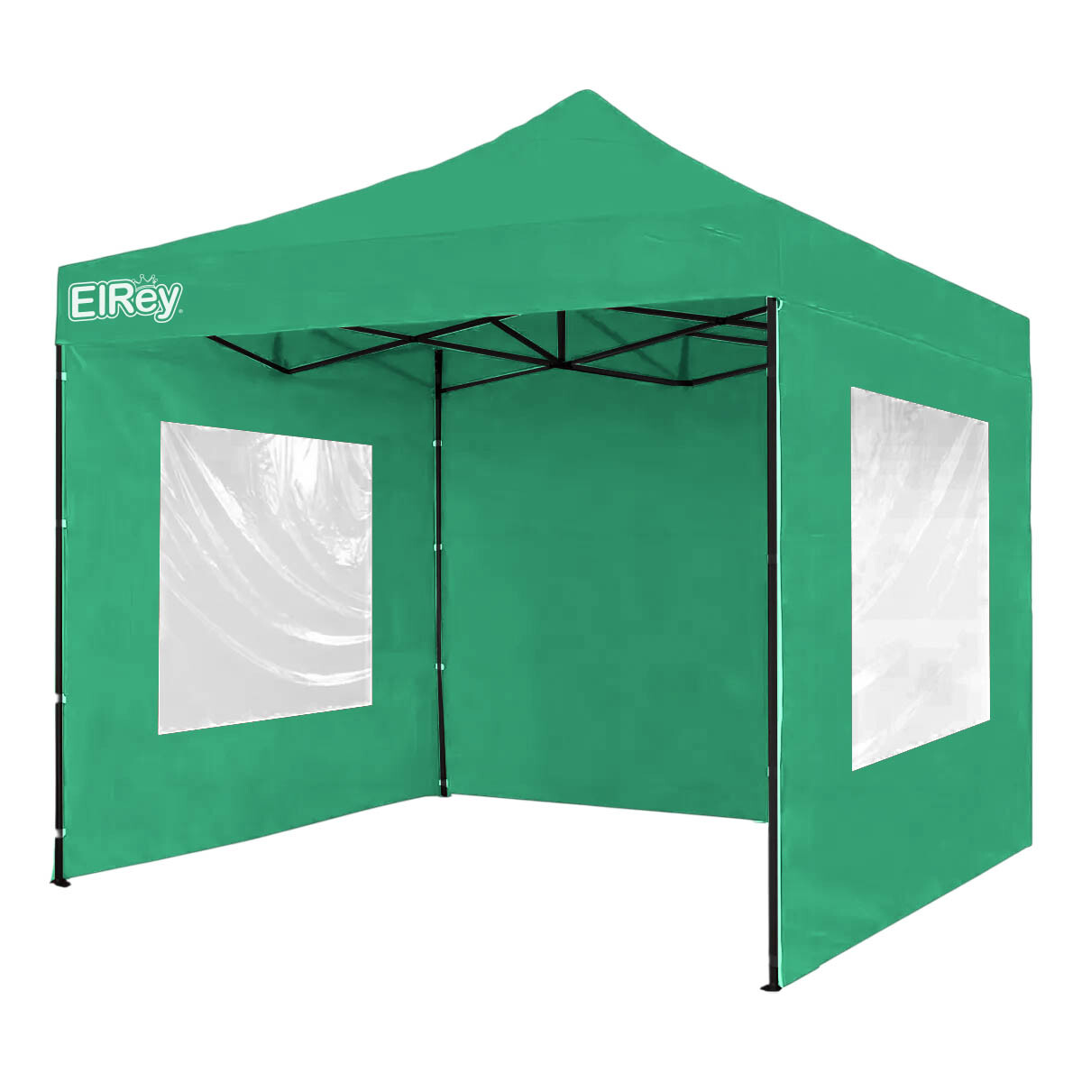 Gazebo 2.5x2.5mt Toldo Uv30 Imperm+1 Pared+2 Ventana - Verde 