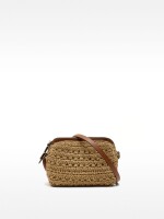 Bolso Bandolera Efecto Rafia natural