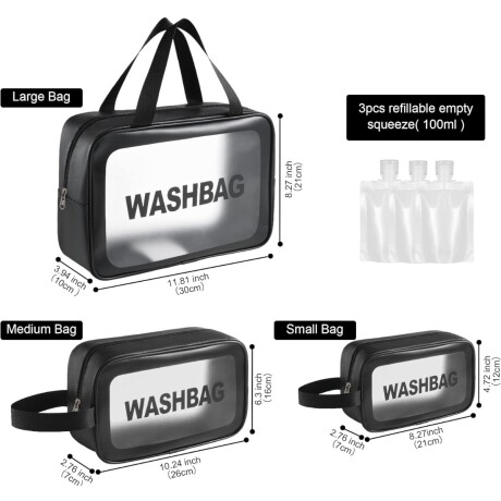 Organizador impermeable para valija WASHBAG Negro