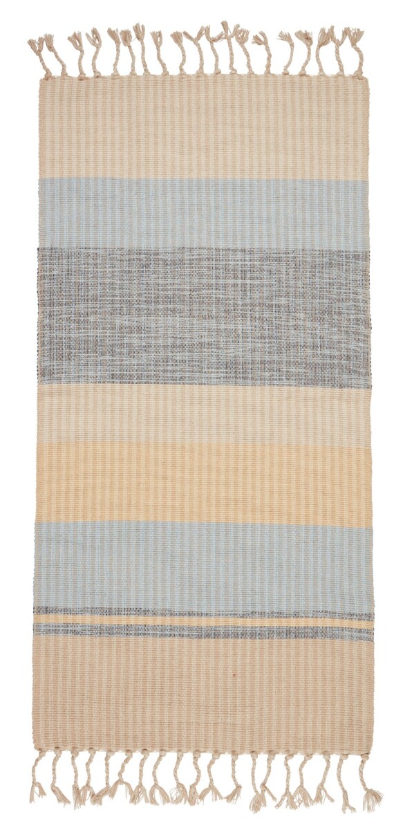 Alfombra BJERK 70x140 rayas beige/azul 