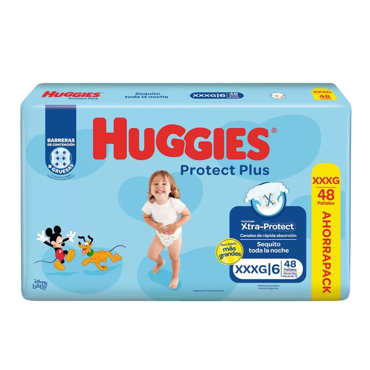 Pañales Huggies Protect Plus Unisex XXXG X48 