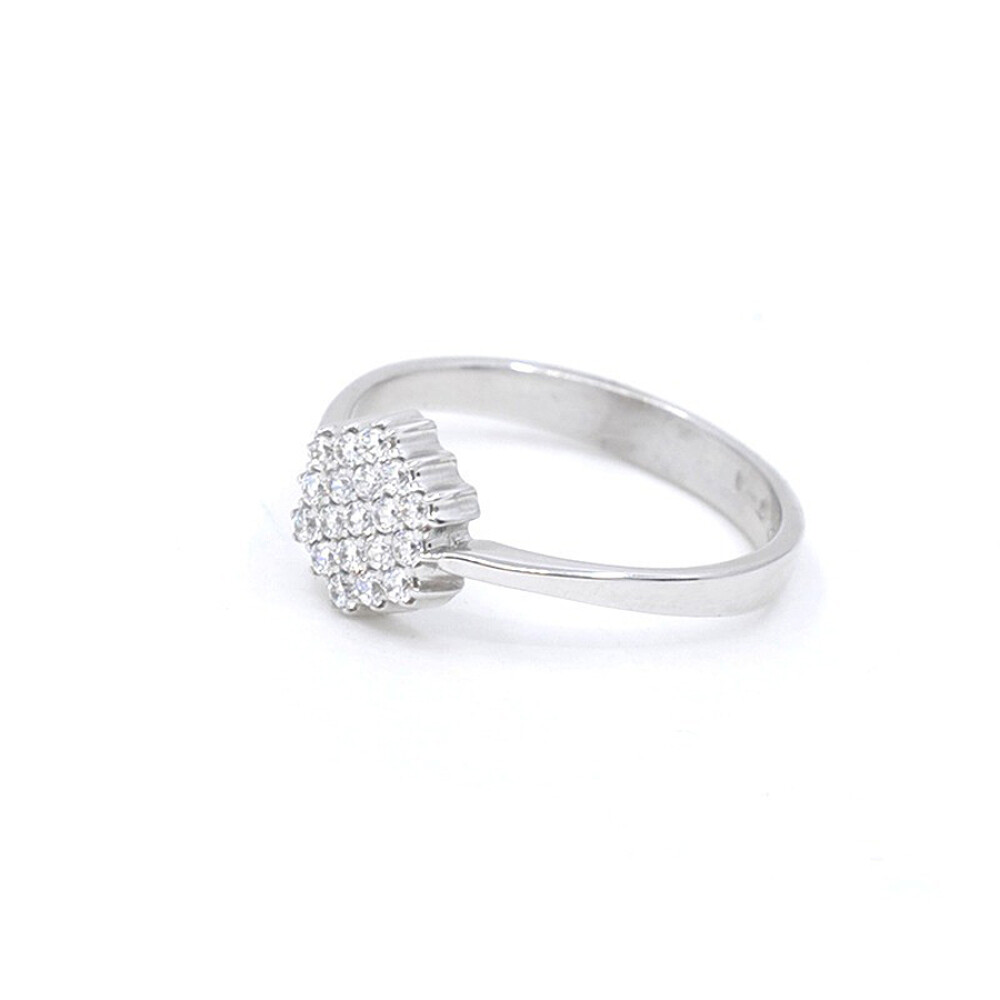 Anillo En Oro 18K Blanco Y Zirconias Anillo En Oro 18K Blanco Y Zirconias