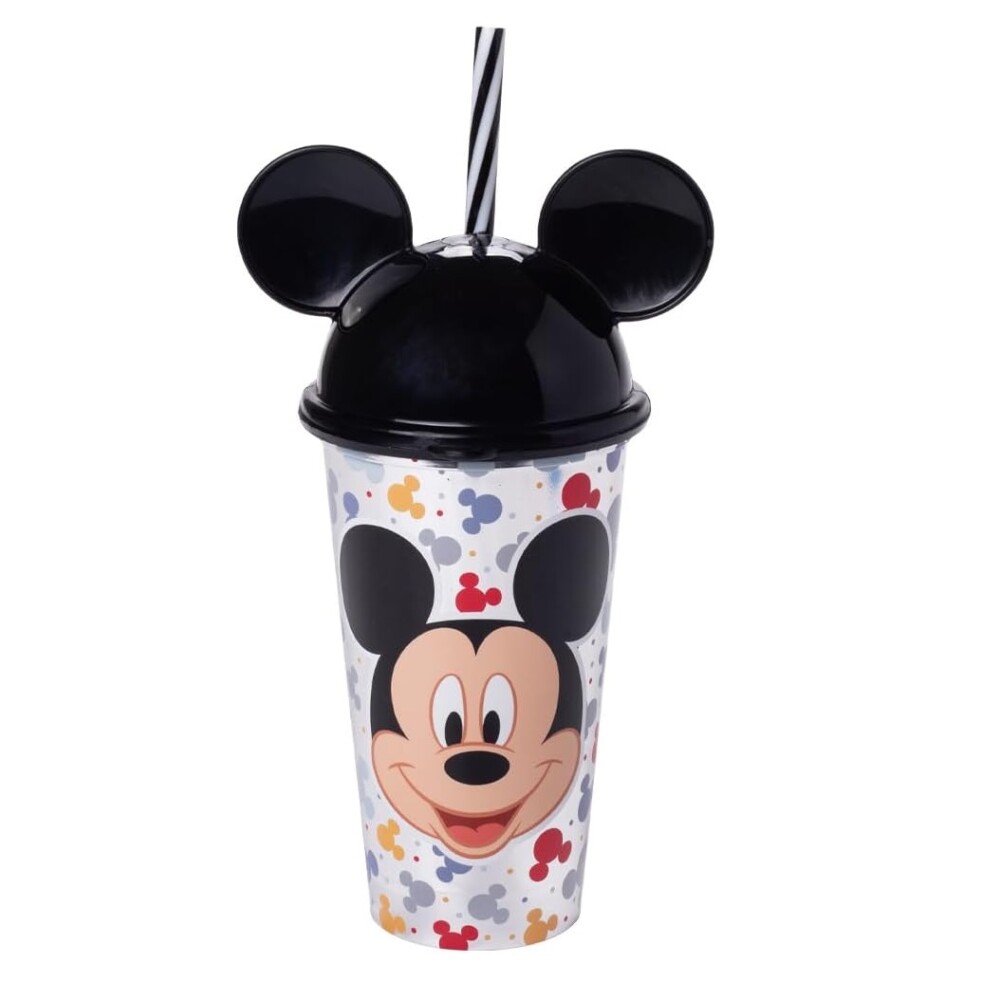 Vaso Mickey con Sorbito 500 ml - Plasútil BAZAR PLASTICO VASO SHAKE 500 ML FORMA MICKEY 6823 -