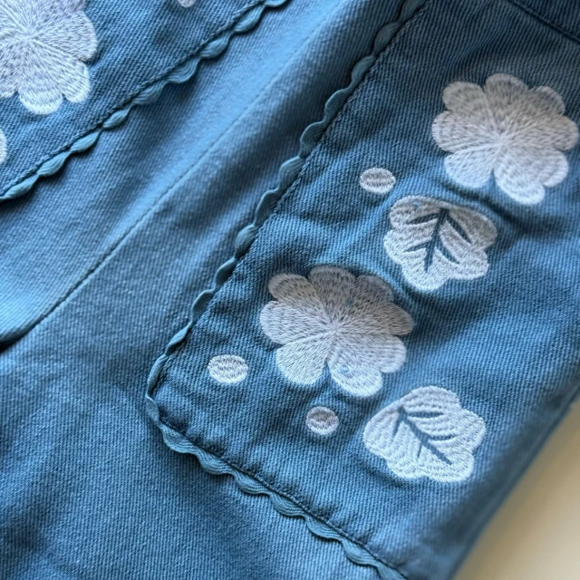 Pantalon Denim Fleur Pantalon Denim Fleur