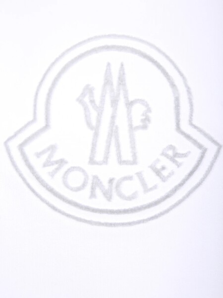 Moncler -Buzo de diseño clásico con logo en algodón Blanco