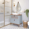 Mueble de baño Veneto con bañera, 80 cm, color pistacho/frye Mueble De Baño Veneto Con Bañera, 80 Cm, Color Pistacho/frye