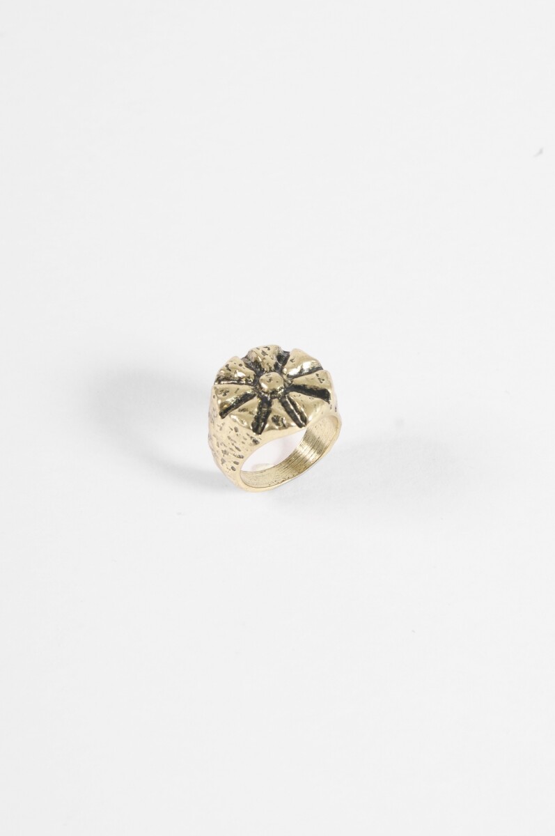 Anillo sello sol - dorado 