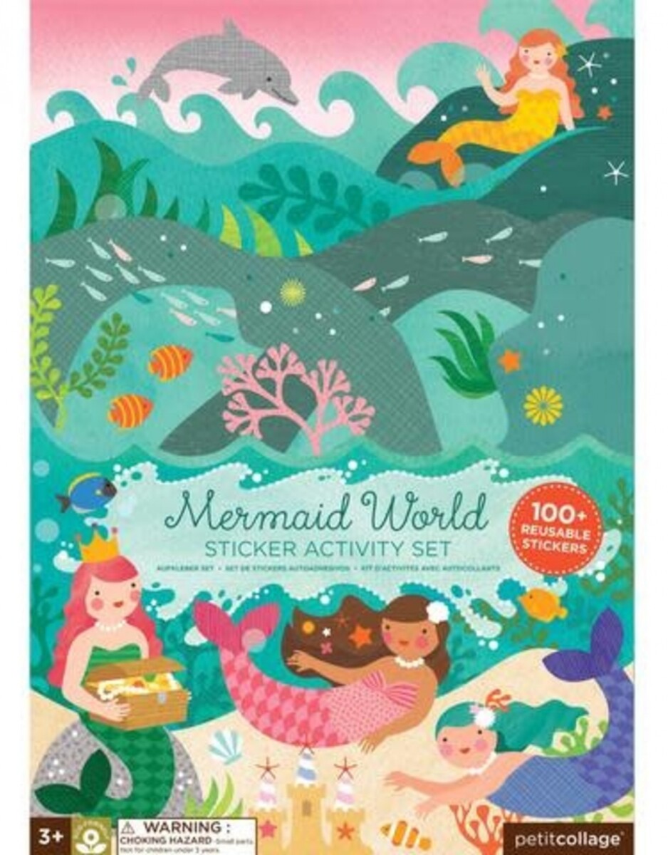 Juego de actividades con stickers - Sirenas 