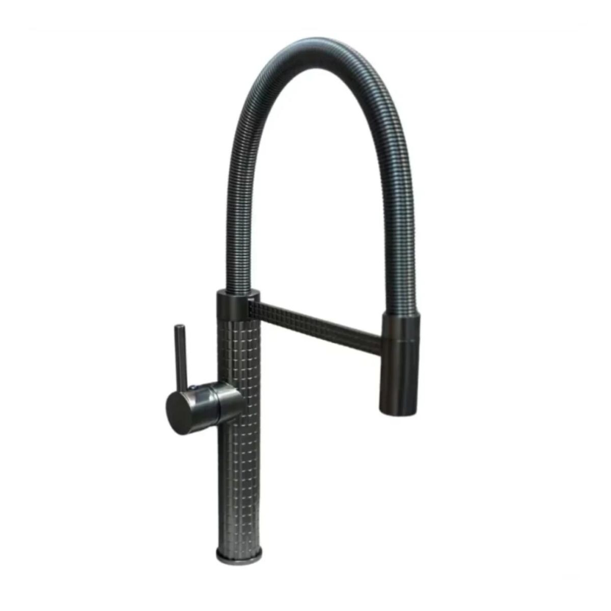 Griferia De Cocina Monocomando De Mesada Chef Pico Móvil Grafito Satinado 