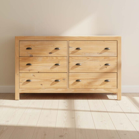 CÓMODA CAJONERA MADERA NATURAL-BEIGE MONTAUK