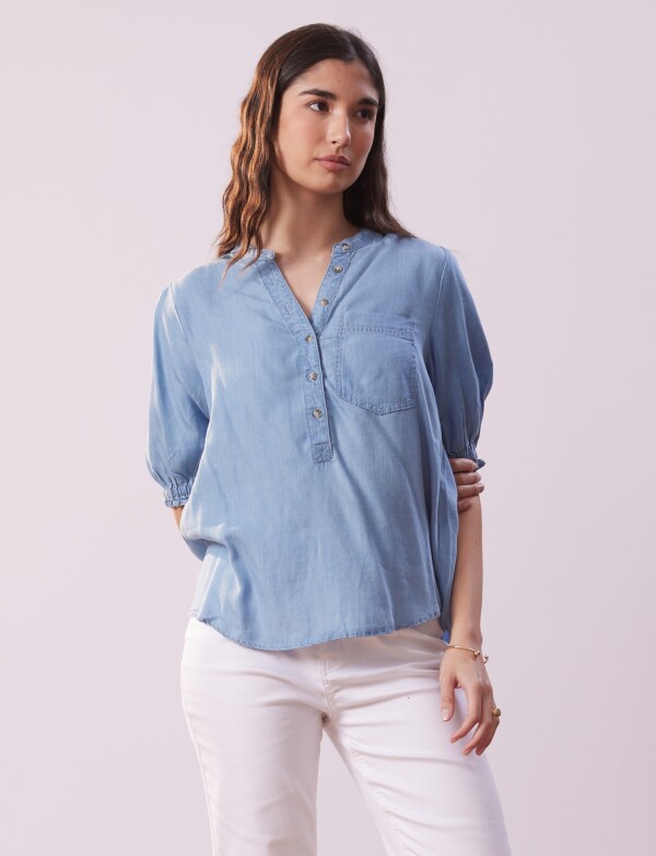 Blusa Lyocell JEAN CLARO