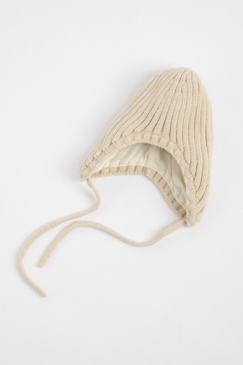 Gorro bonete de punto Beige