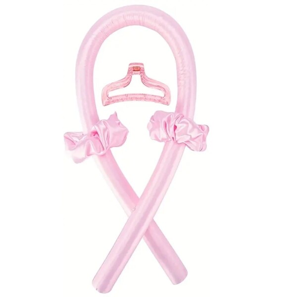 Buclera Rizador Rulero Sin Calor Rosado