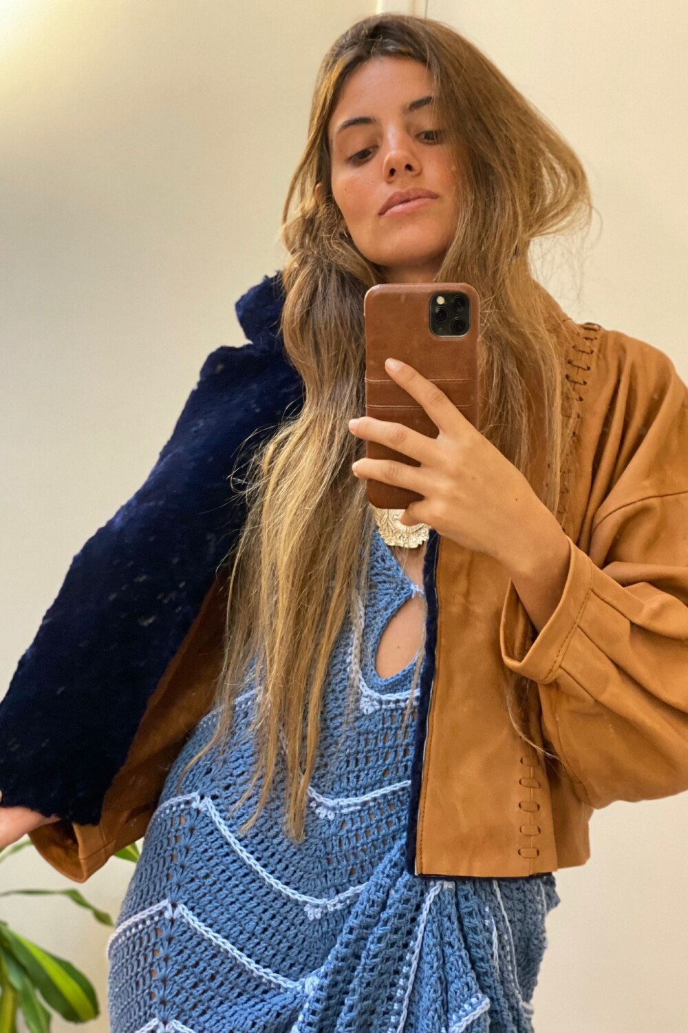 Campera Furor Camel Corderito Azul