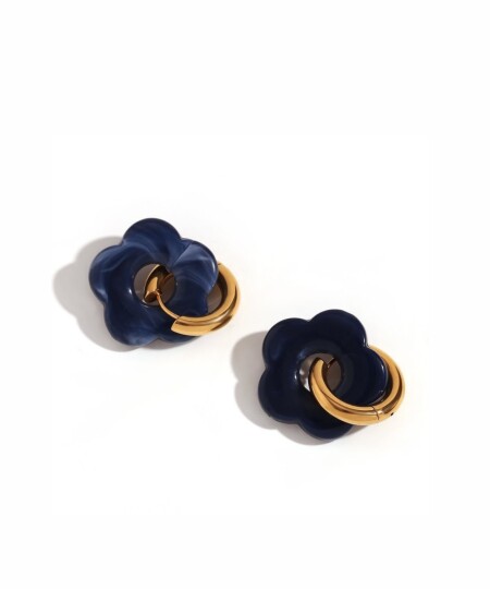 AROS FLOWER AZUL MARMOLADO