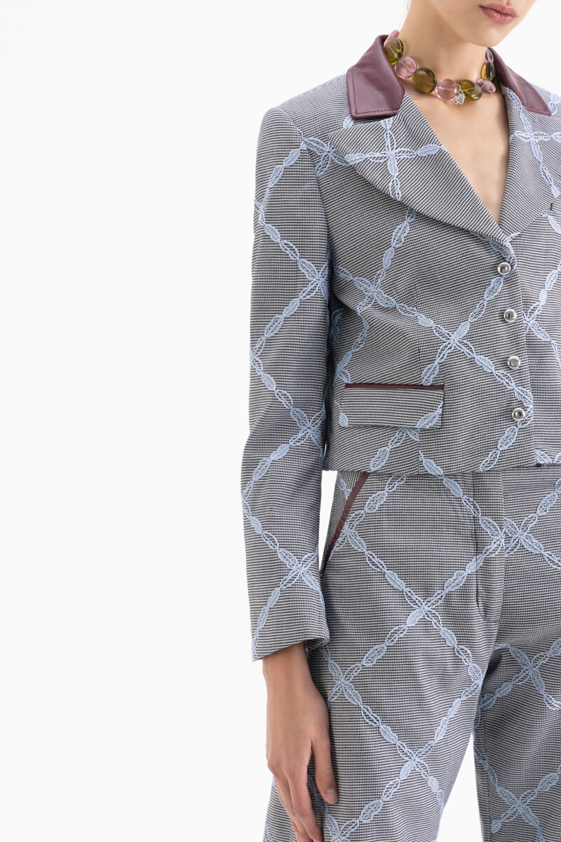 CHAQUETA OXFORD Celeste