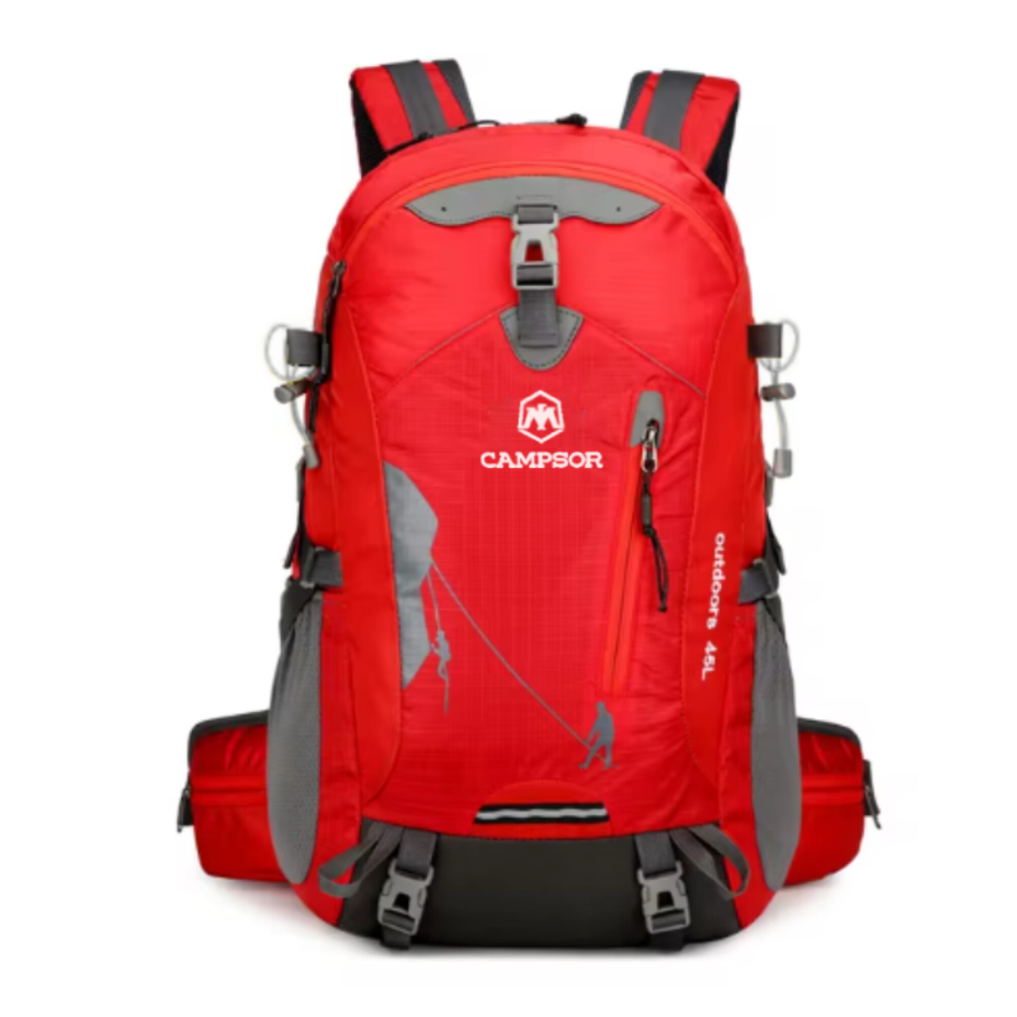 Mochila de trekking Outdoors 45L CAMPSOR Rojo — Aventureros - Main Image