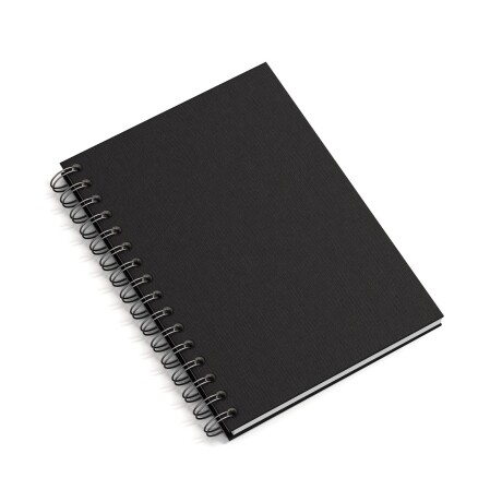 LIBRETA A5 TAPA DURA PAPEL NEGRO