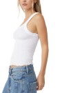 RIBBED SEAMLESS TANK Blanco